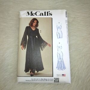 MCCALL'S M8535 Sz 20W-28W Women's Nightgowns in two lengths and robe
